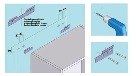 kitchen wall unit fixing brackets